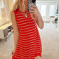 Emory Stripe Dress (Red)