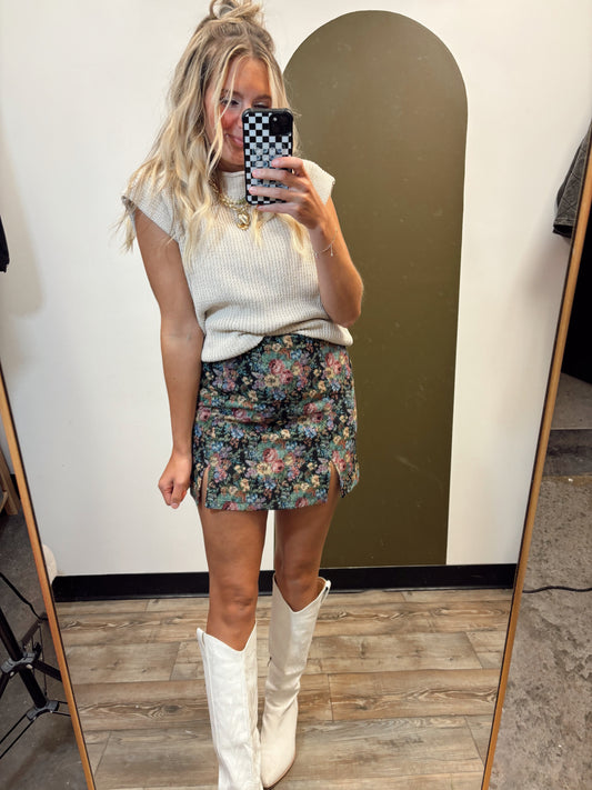 Dusk Till Dawn Floral Skirt