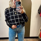 Windowpane Sweater Top