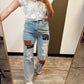 Floral Patchwork Jean