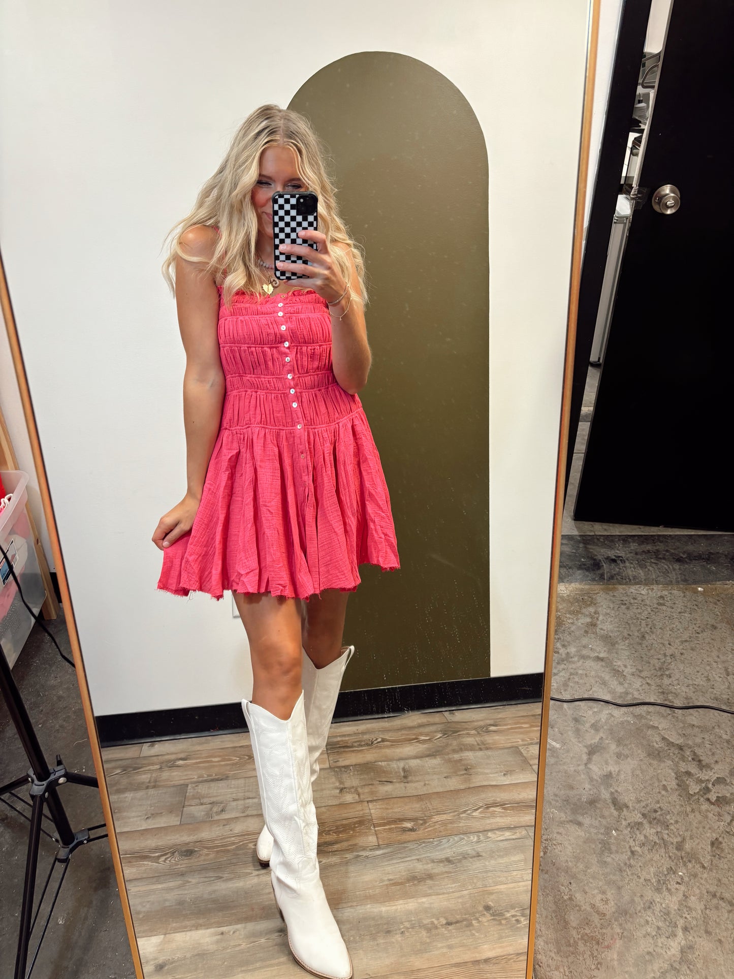 Celeste Button Mini Dress