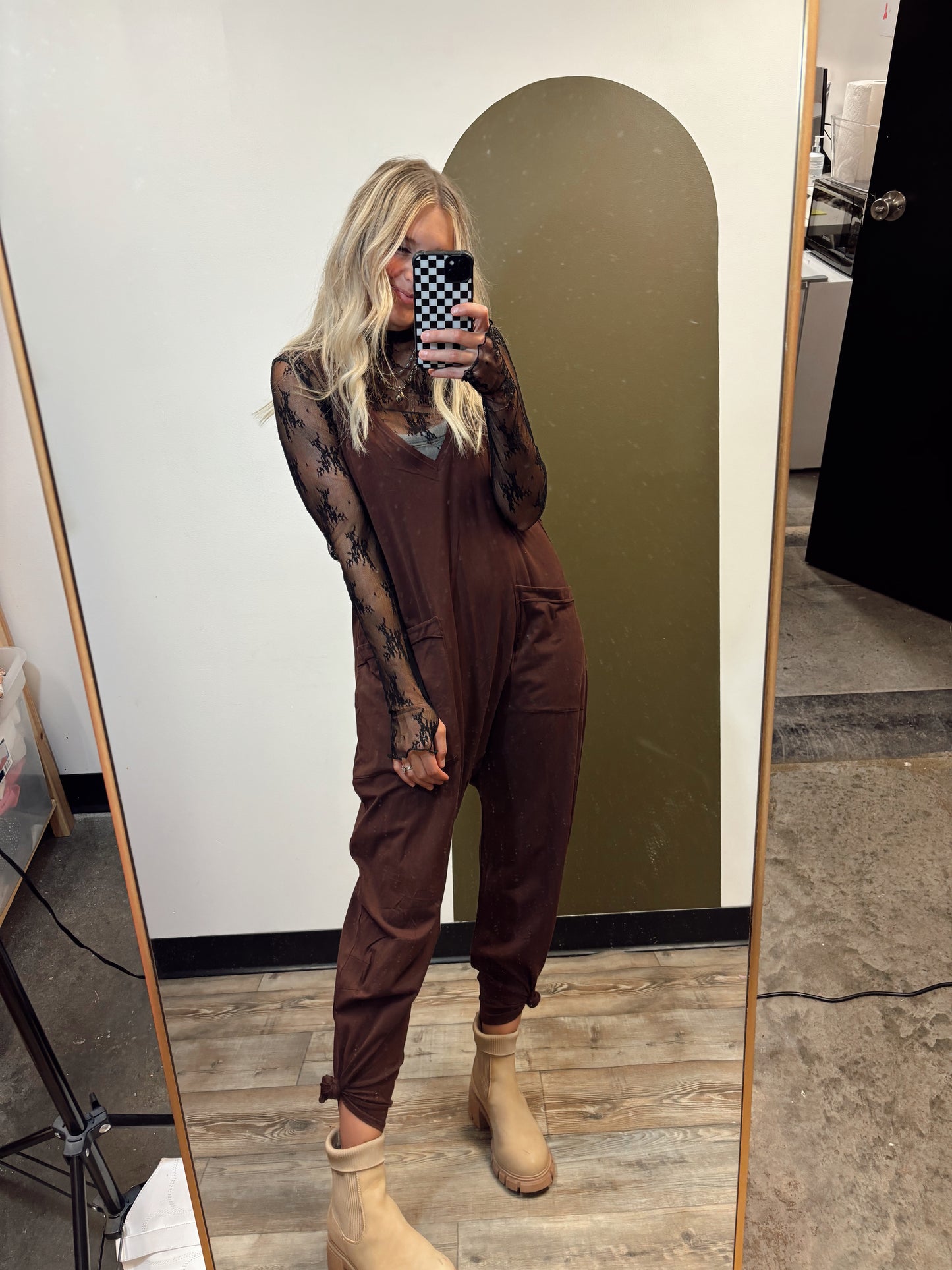 Free Spirit Jumpsuit (Brown)