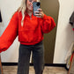 Valerie Half Zip Sweatshirt (Red)