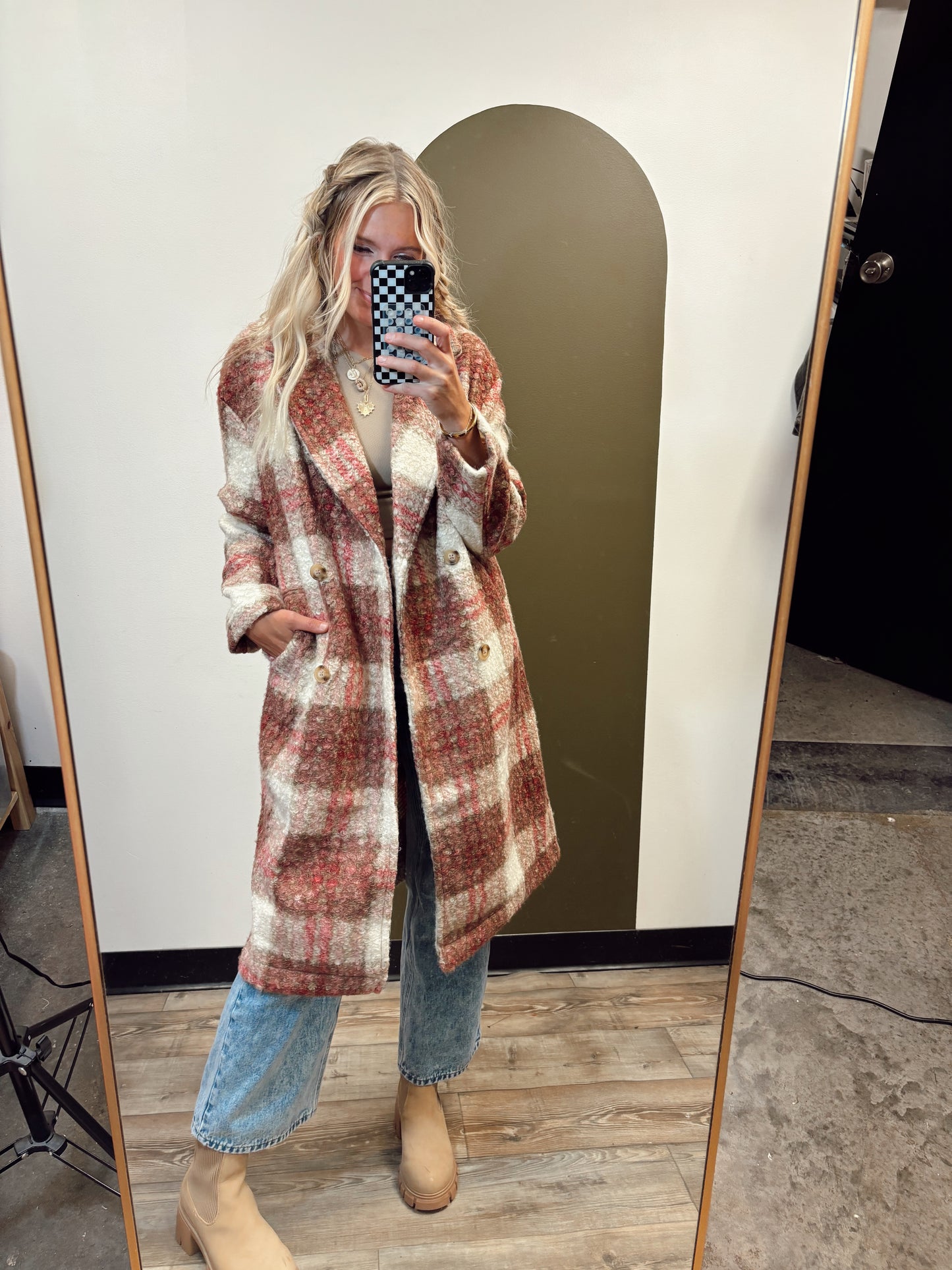 Wendy Long Plaid Jacket