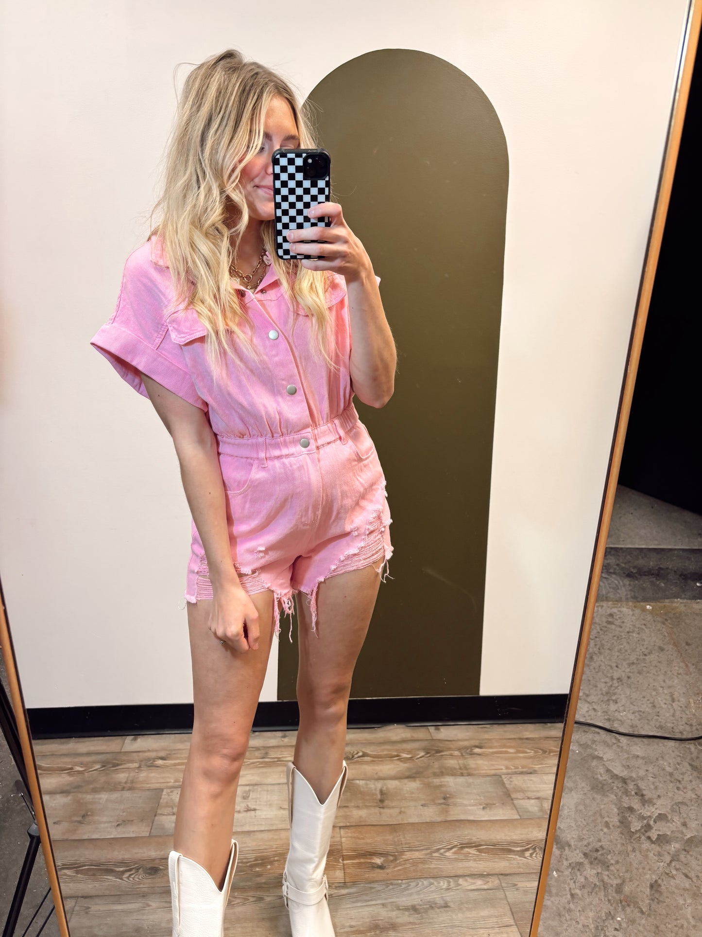 All American Romper (Pink)