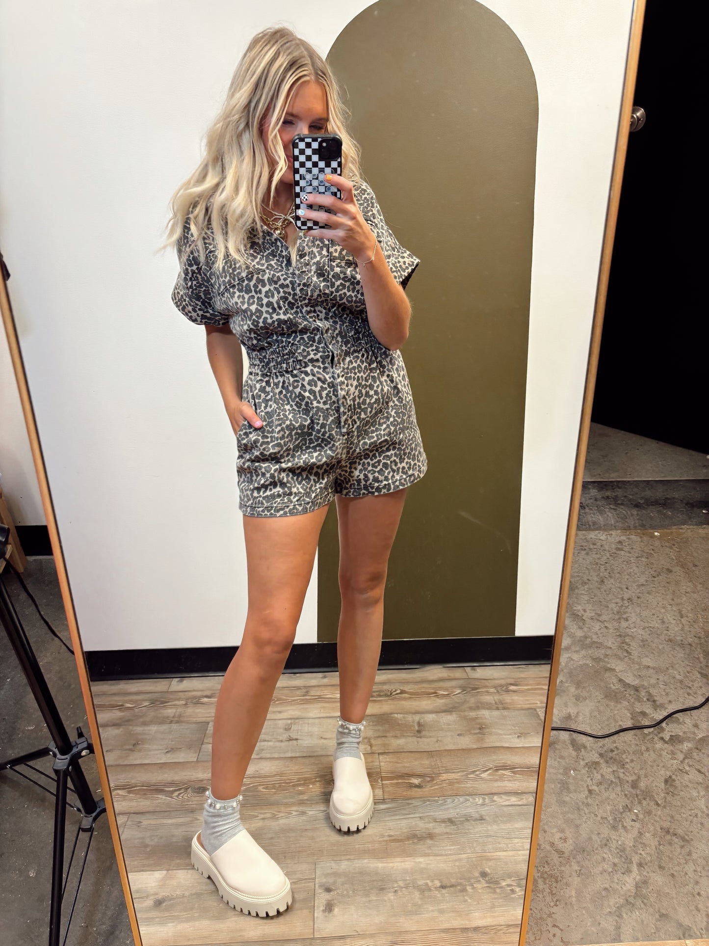 Rae Leopard Romper