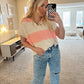 Diana S/S Stripe Sweater (Pink)