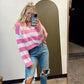 Chelly Striped Sweater (Pink)