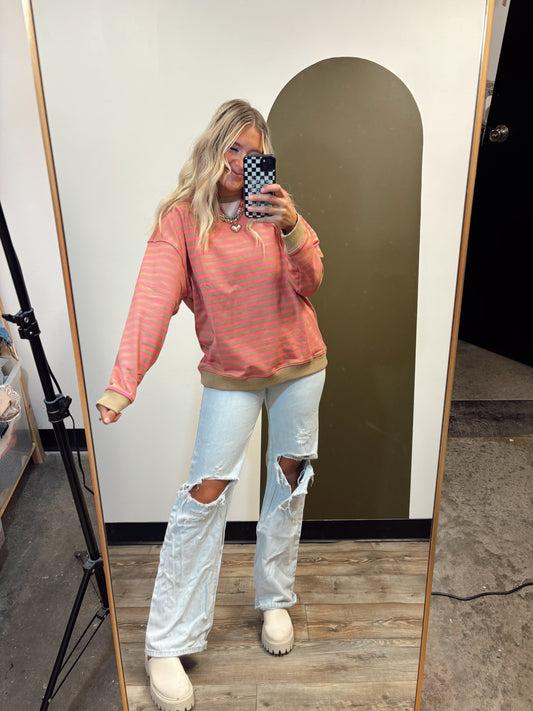 Kate Stripe Crew Neck