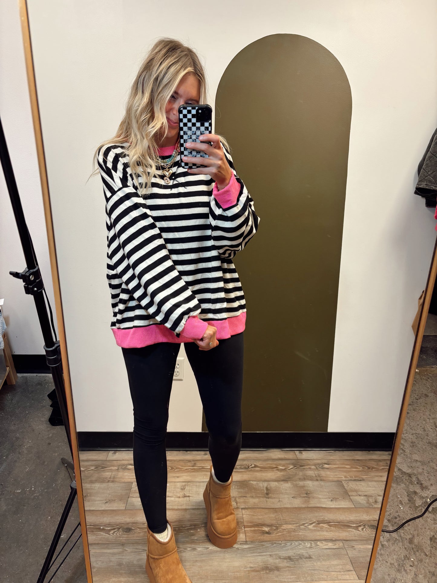 Pop Of Pink Sweatshirt