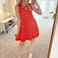 Emory Stripe Dress (Red)