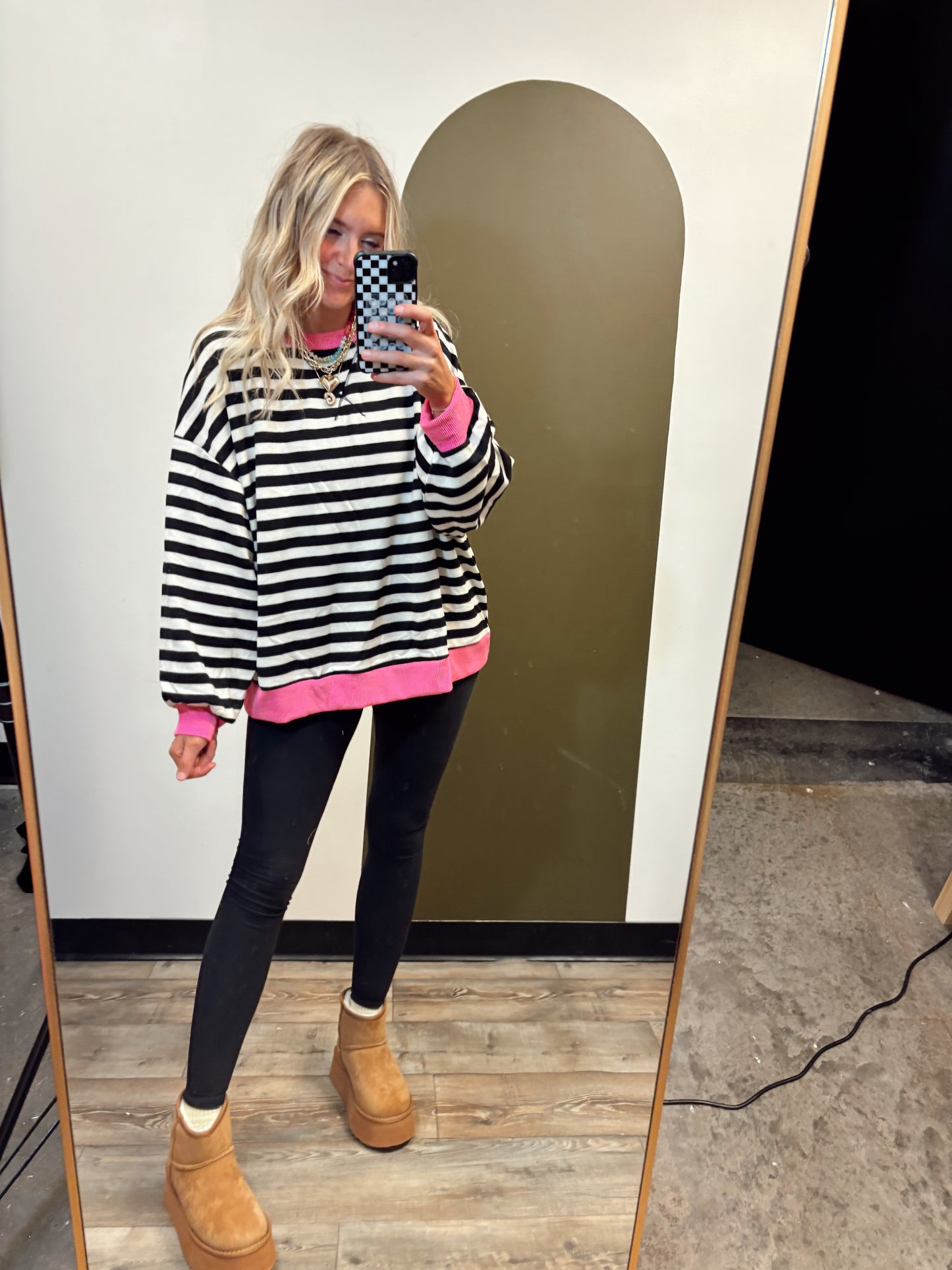 Pop Of Pink Sweatshirt