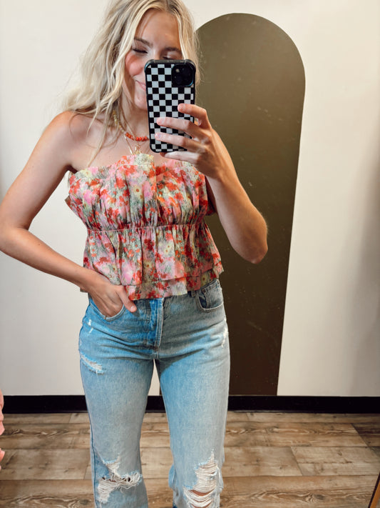 Laney Ruffle Tube Top