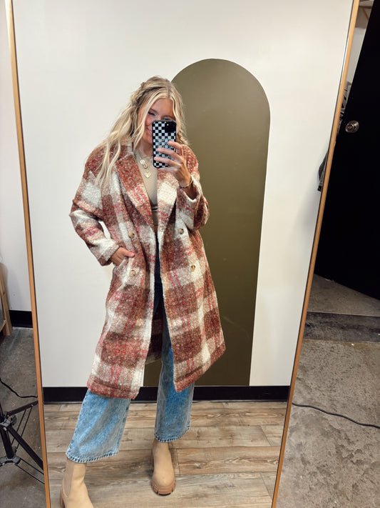 Wendy Long Plaid Jacket