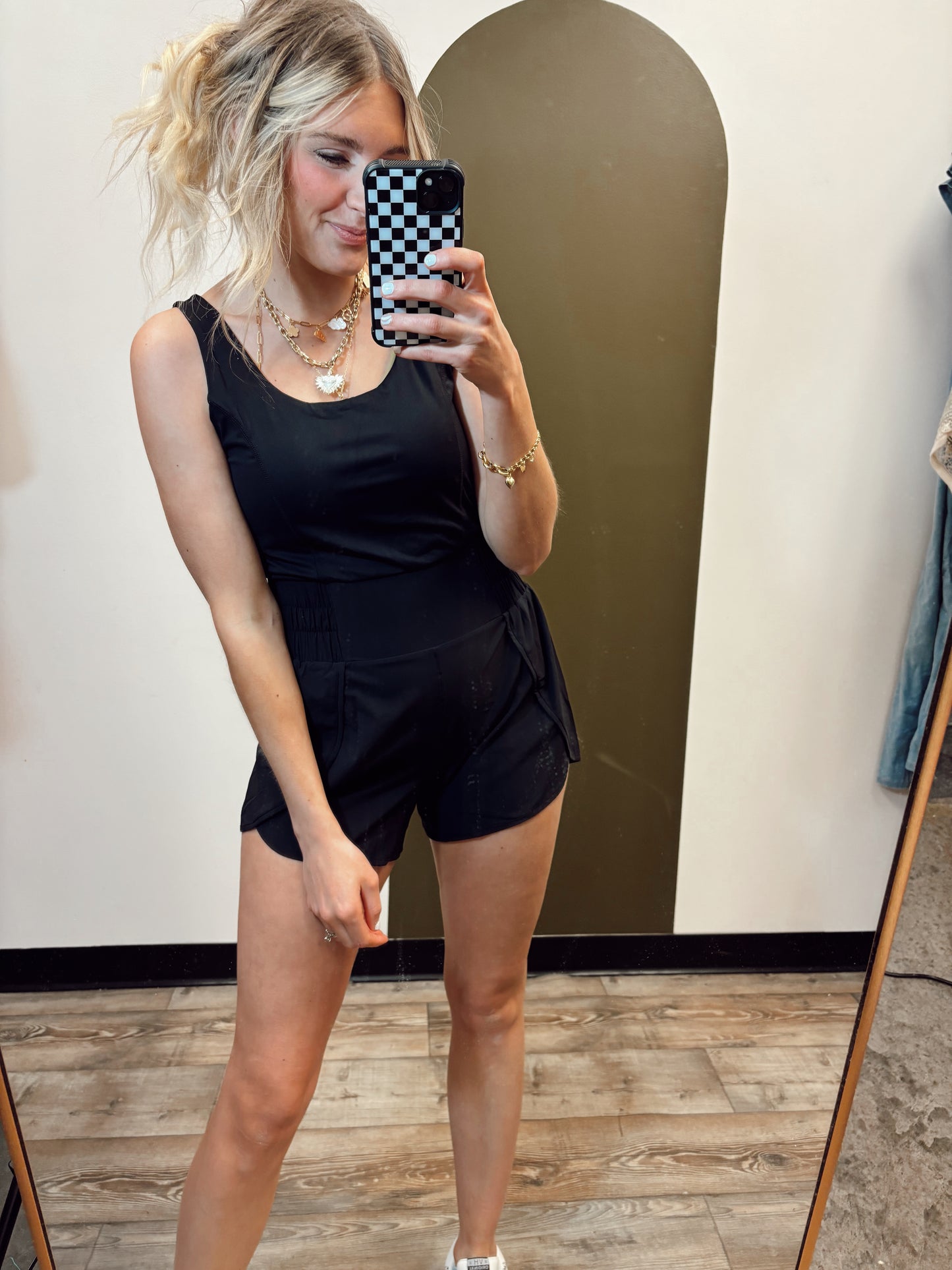 Amberlynn Run Romper (Black)