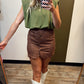 Autumn Mood Mini Skirt (Brown)