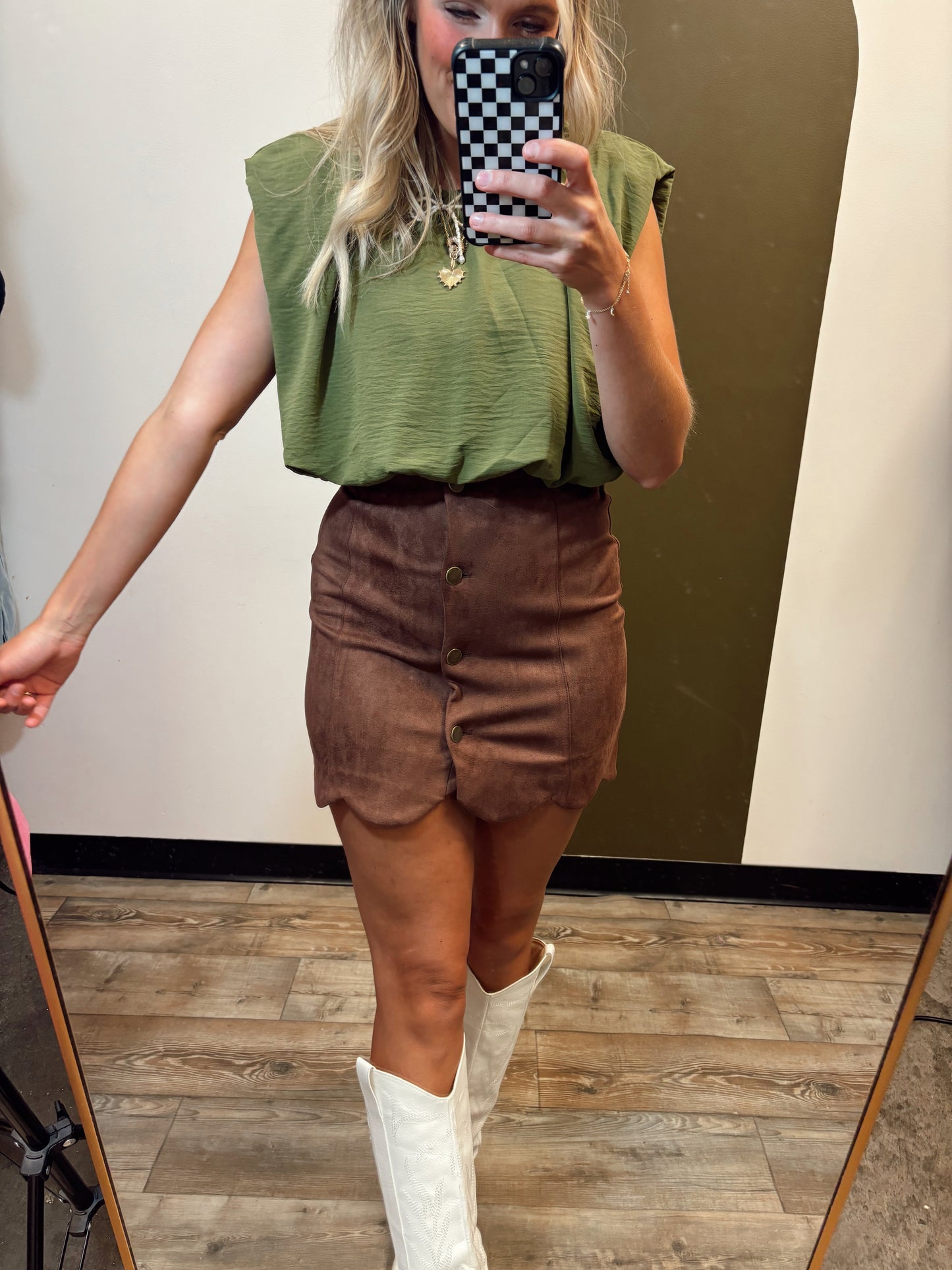 Autumn Mood Mini Skirt (Brown)