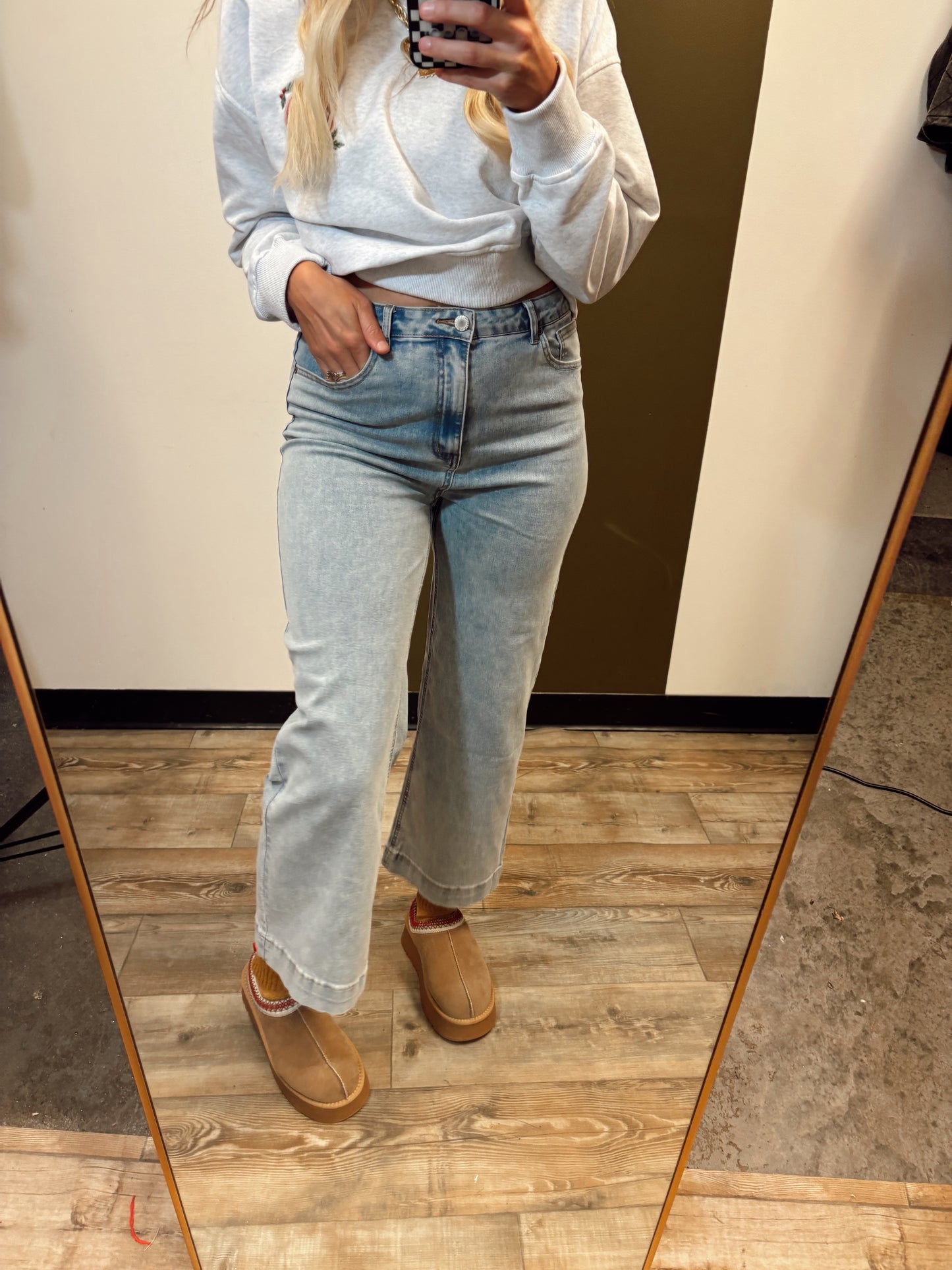 Crop Flare Denim Pant