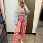 Demi Checkered Pant (Red)