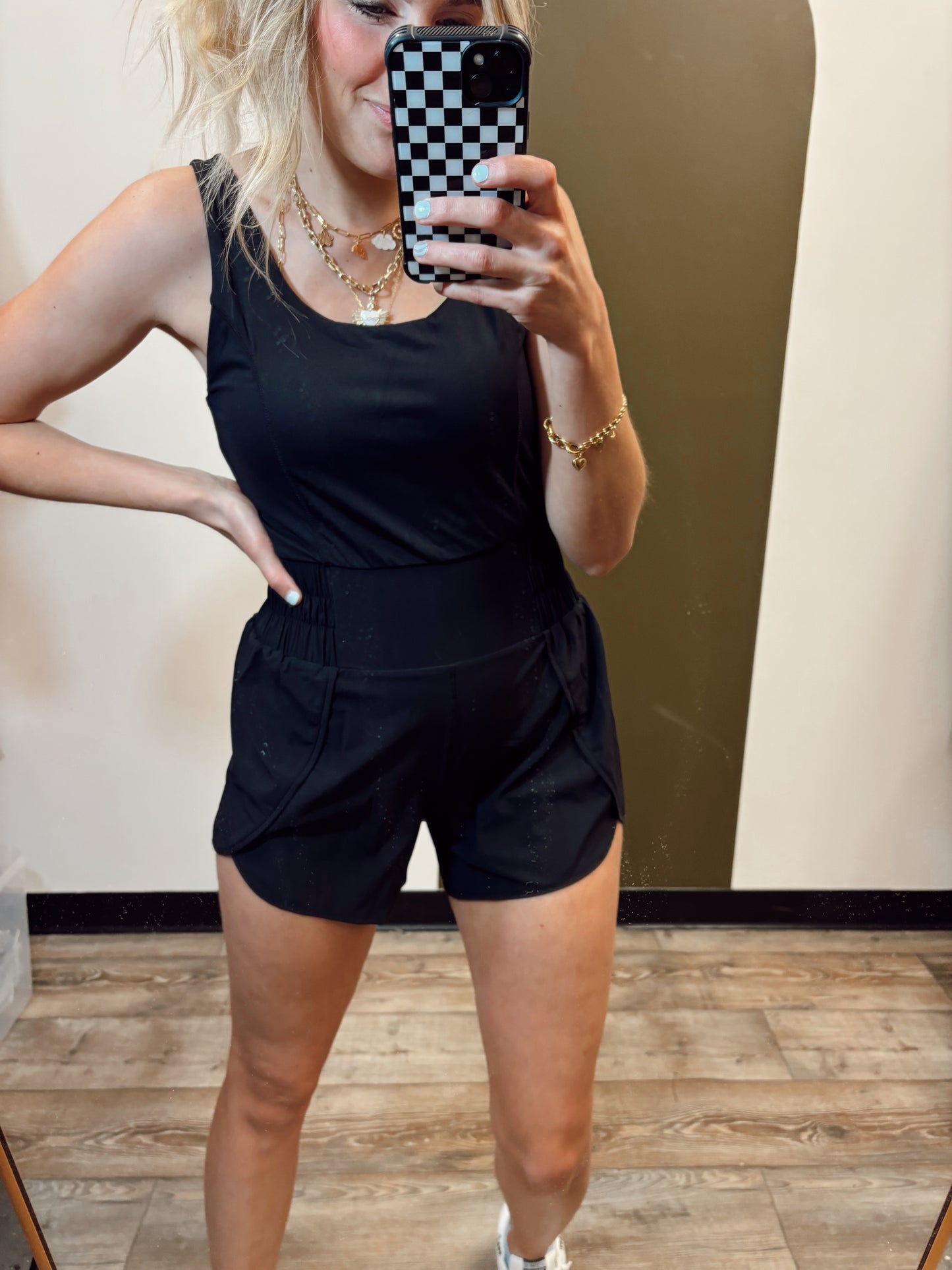 Amberlynn Run Romper (Black)