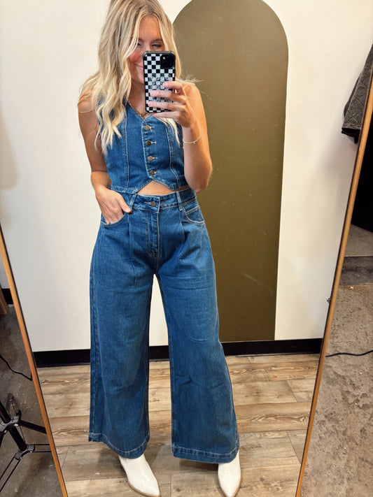 Long Day Relaxed Denim Set