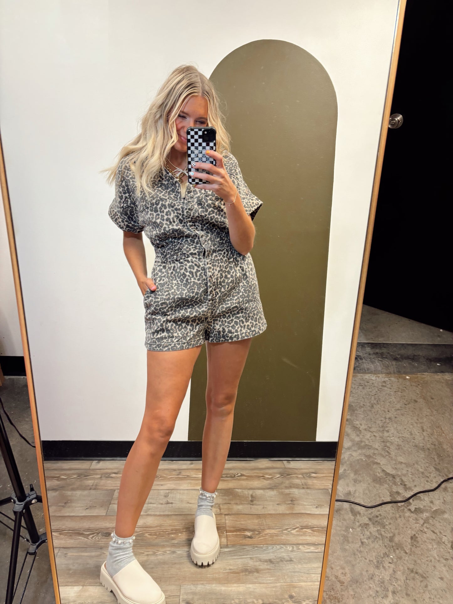 Rae Leopard Romper