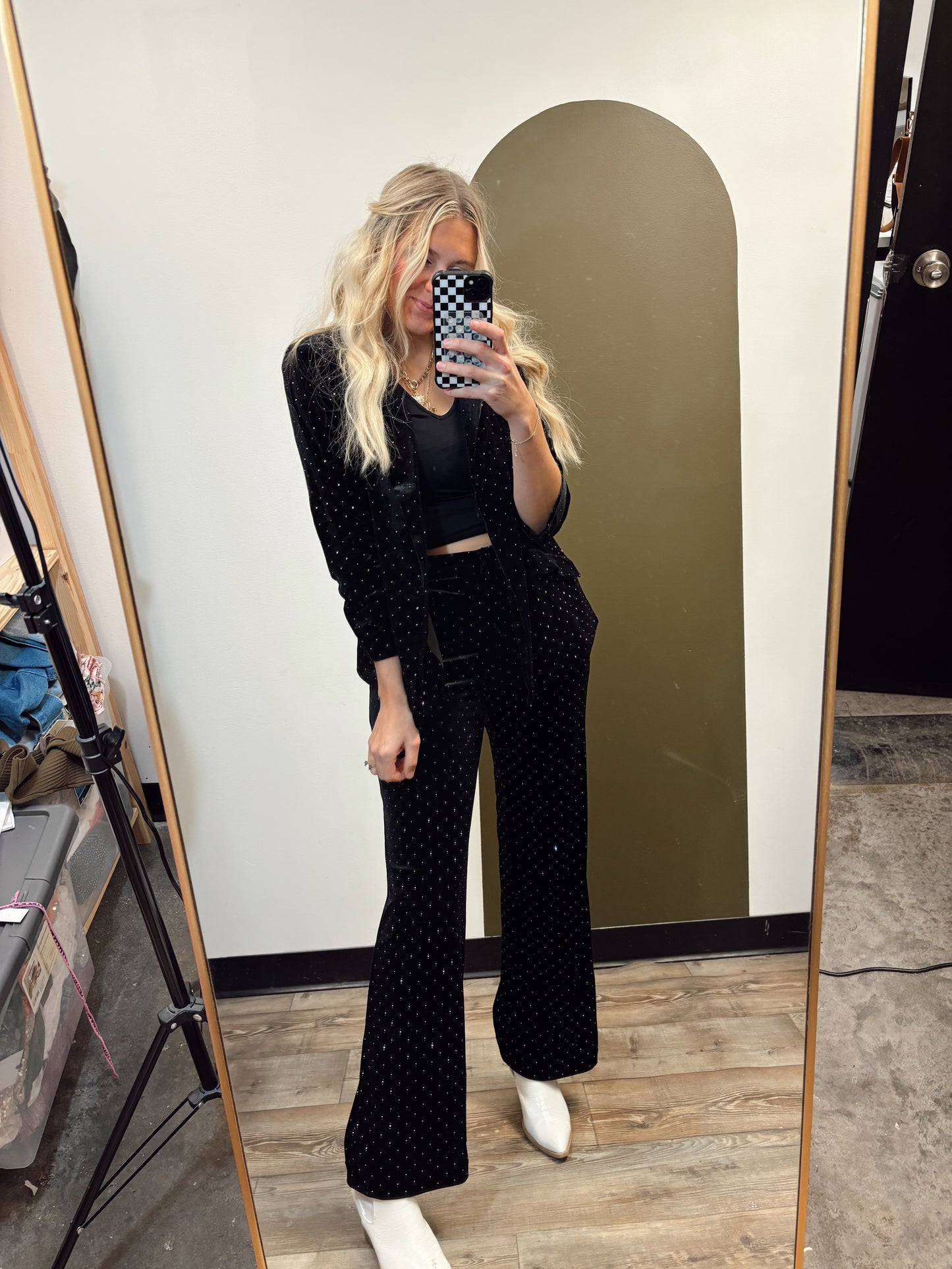 Hot Fix Velvet Pant