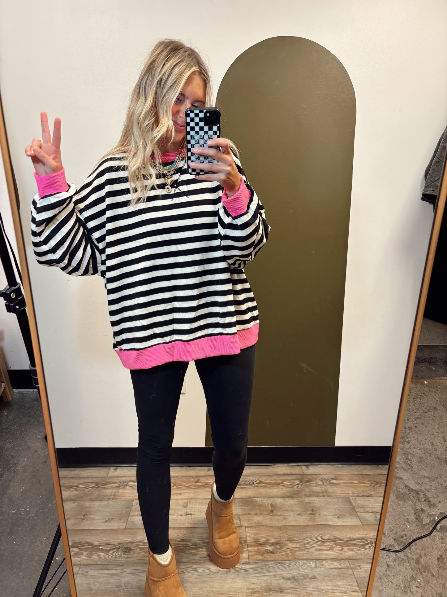 Pop Of Pink Sweatshirt