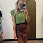 Autumn Mood Mini Skirt (Brown)