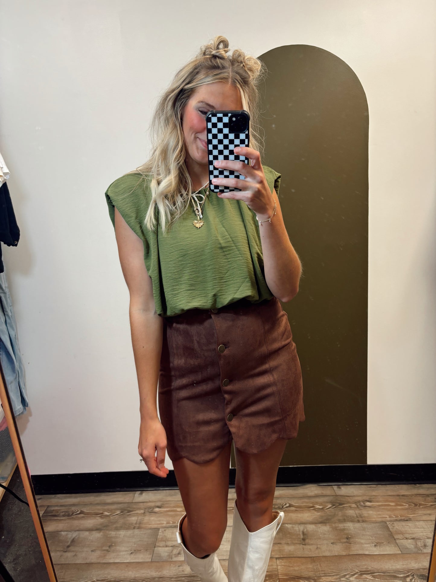 Autumn Mood Mini Skirt (Brown)