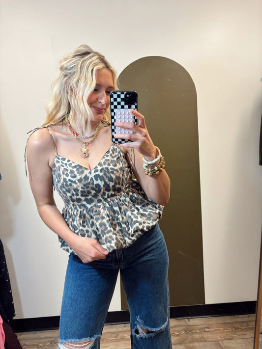 Lenora Leopard Top