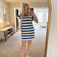 Shawna Stripe Dress (Blue)