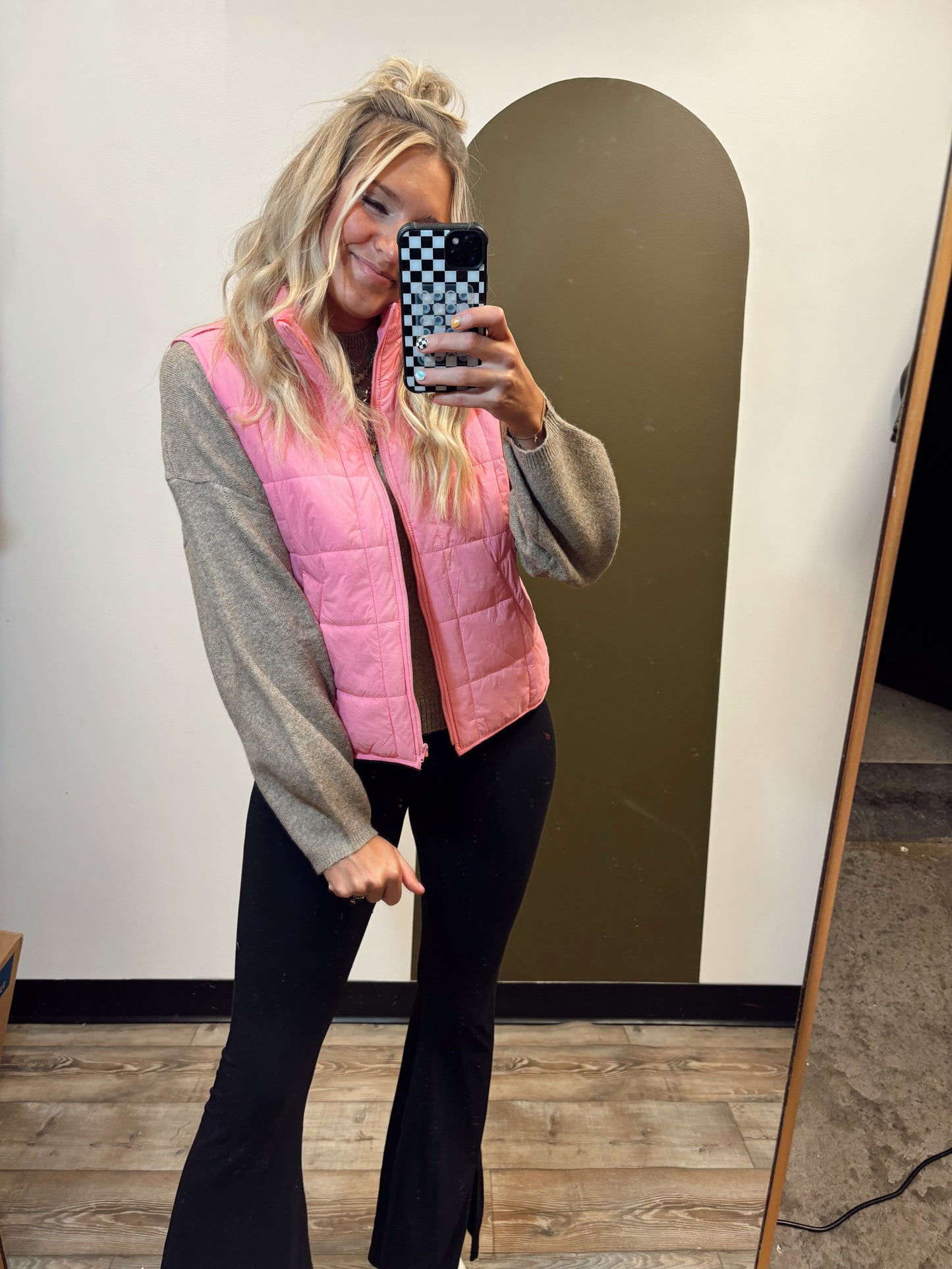 Ski Barbie Puffer Vest (Pink)