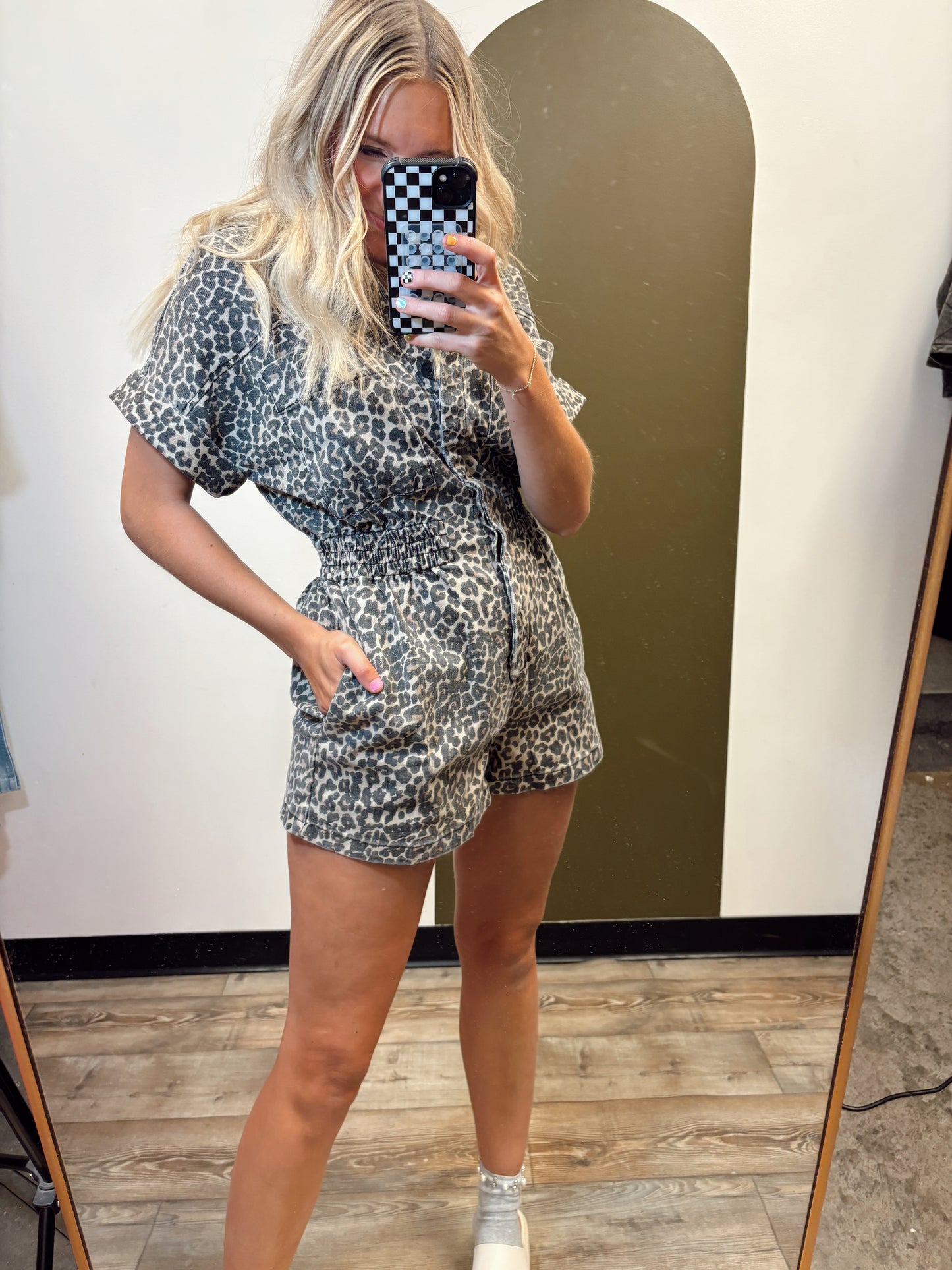 Rae Leopard Romper