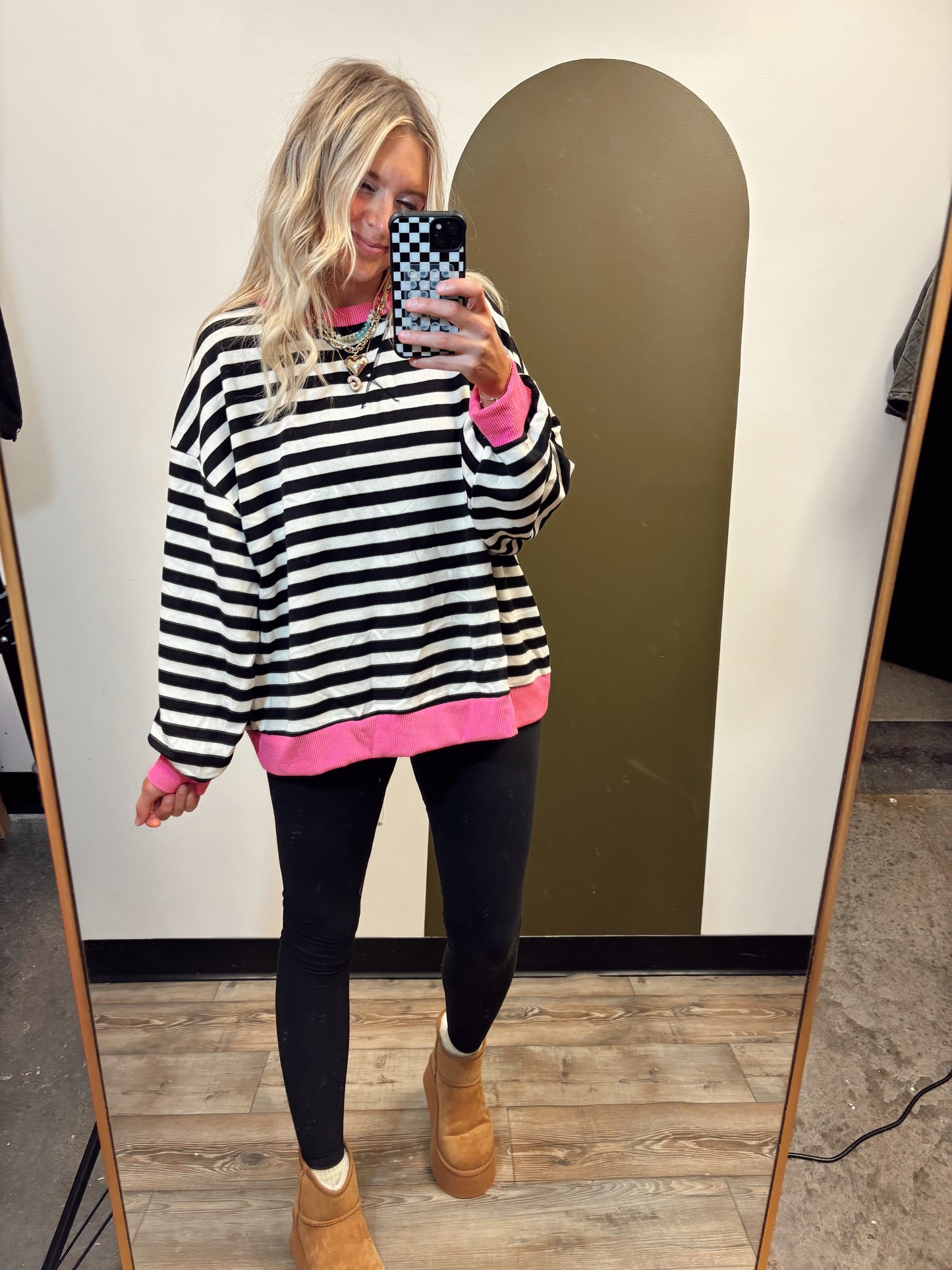 Pop Of Pink Sweatshirt