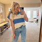 Diana S/S Stripe Sweater (Blue)