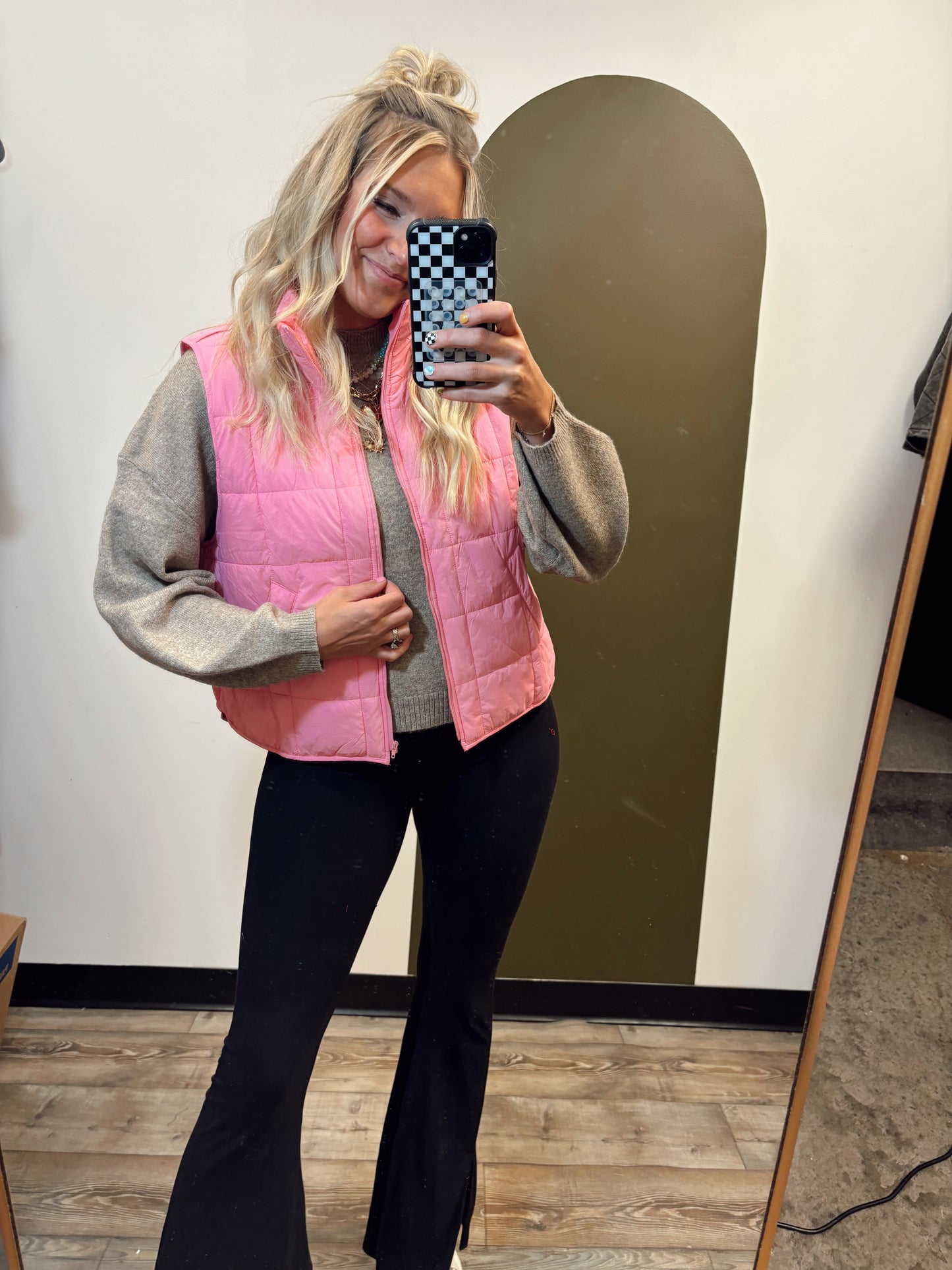 Ski Barbie Puffer Vest (Pink)