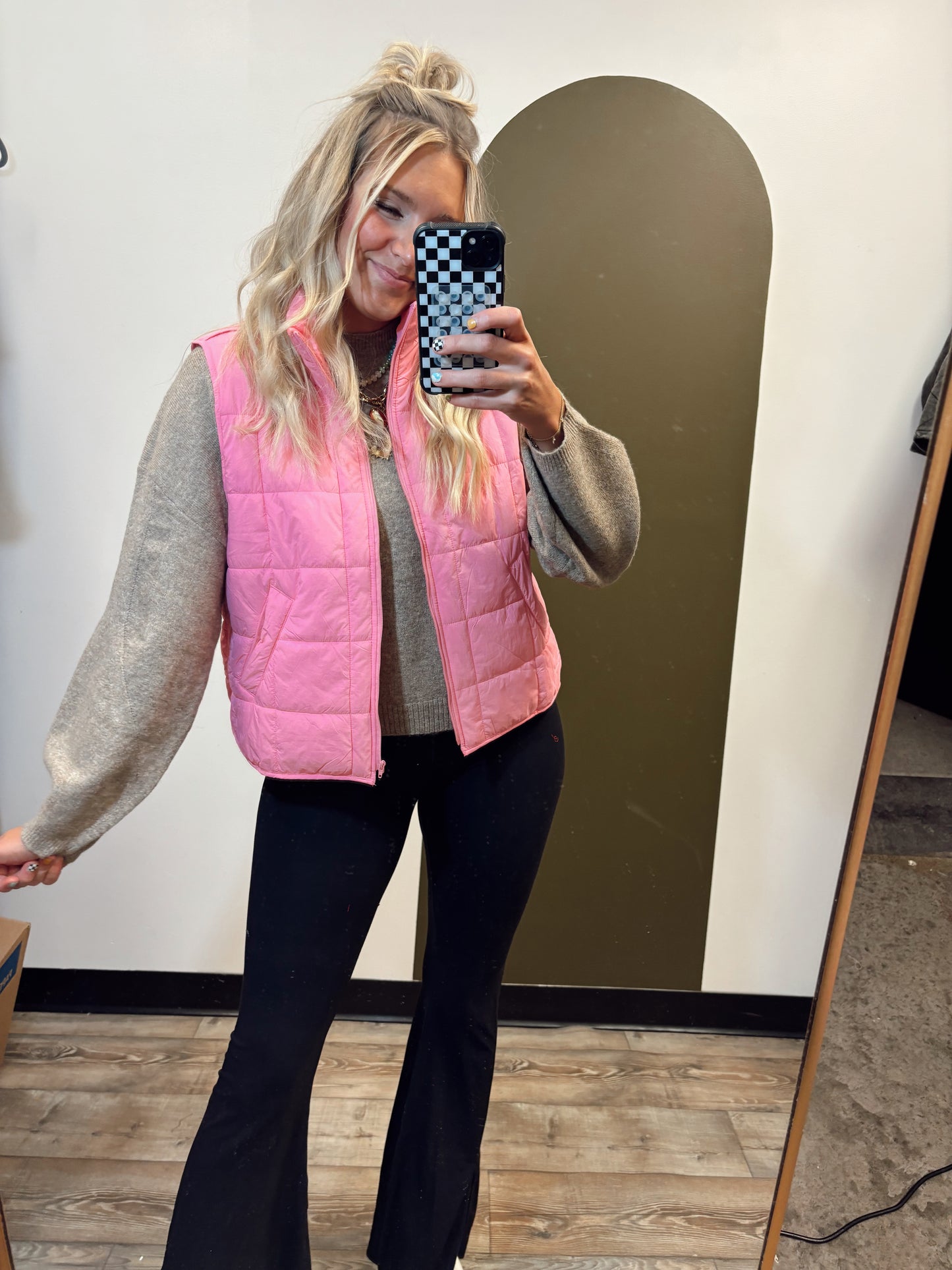 Ski Barbie Puffer Vest (Pink)