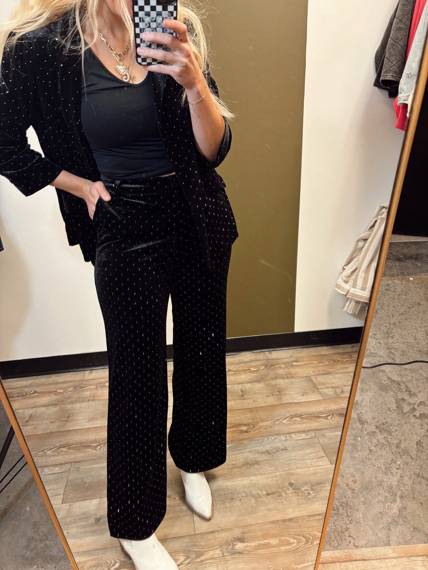 Hot Fix Velvet Pant