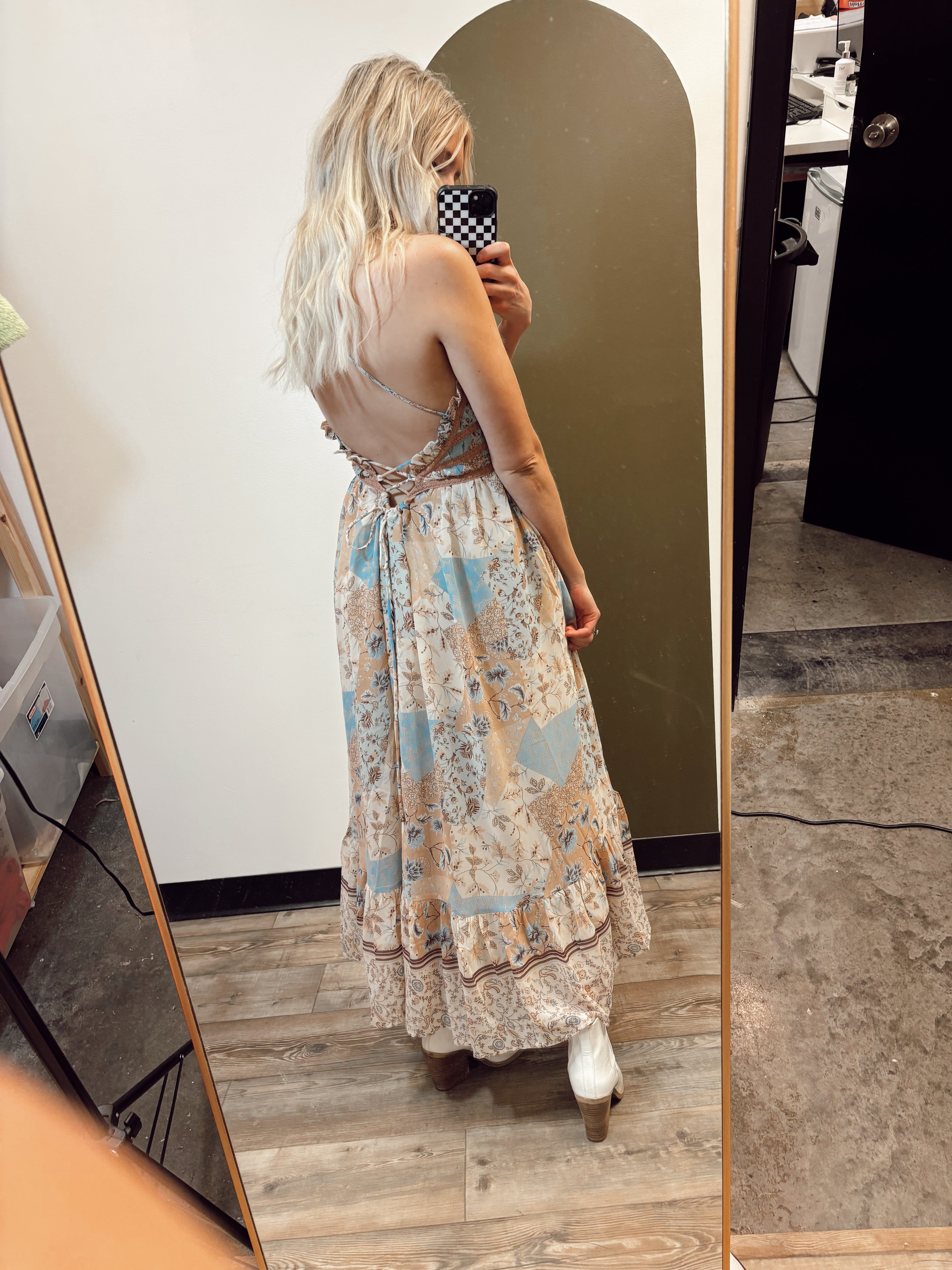 Western Blue Maxi Dress – Frankie and Jules