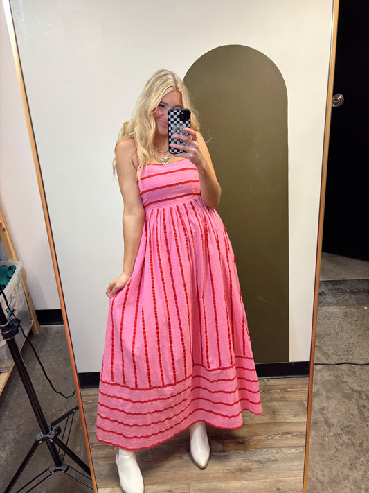 Lynsey Stripe Maxi (Pink)