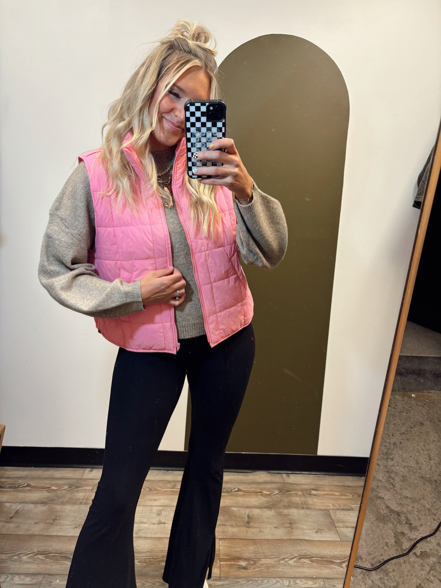 Ski Barbie Puffer Vest (Pink)