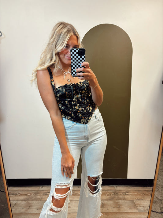 Selena Floral Corset Top