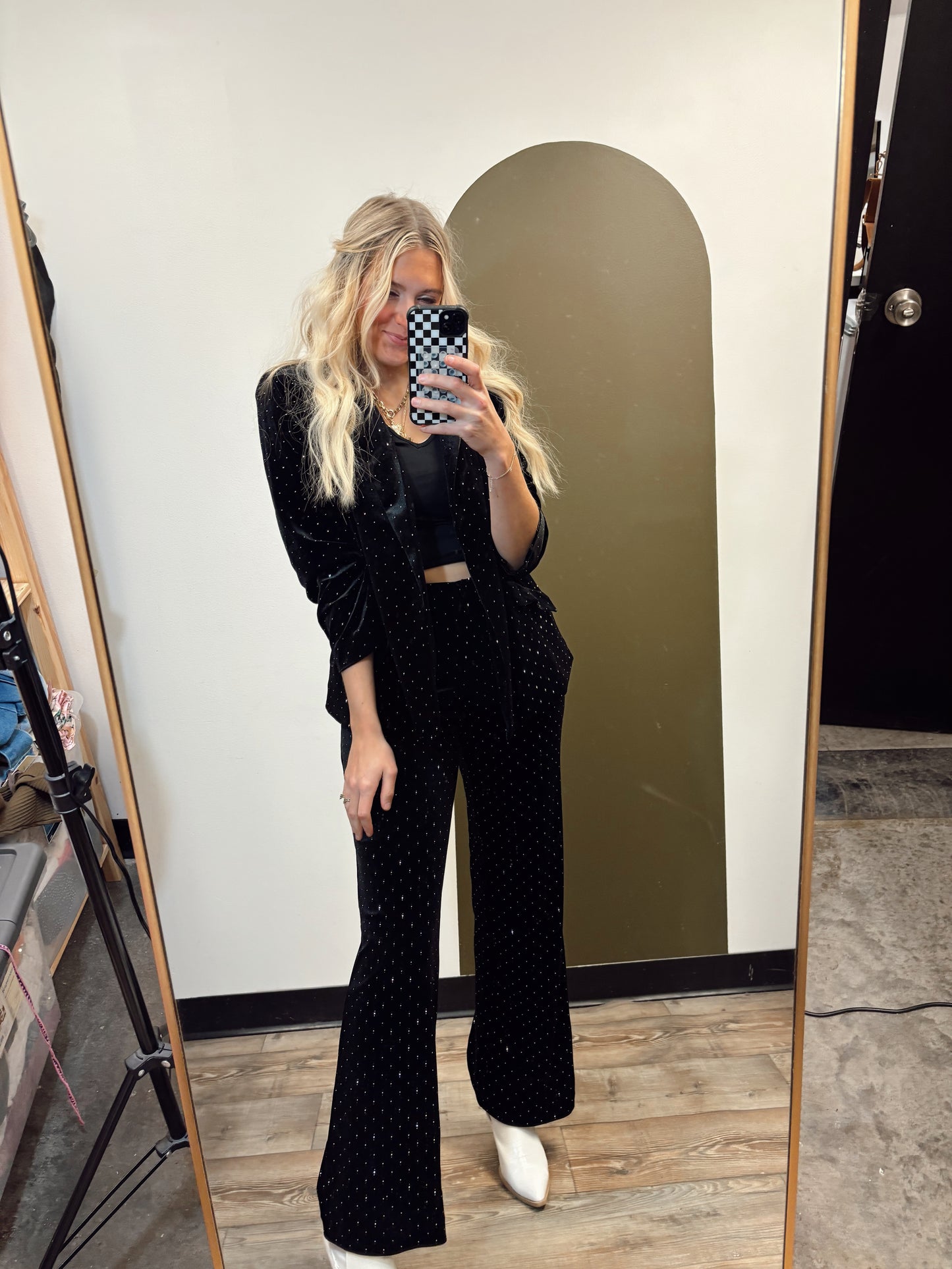 Hot Fix Velvet Pant