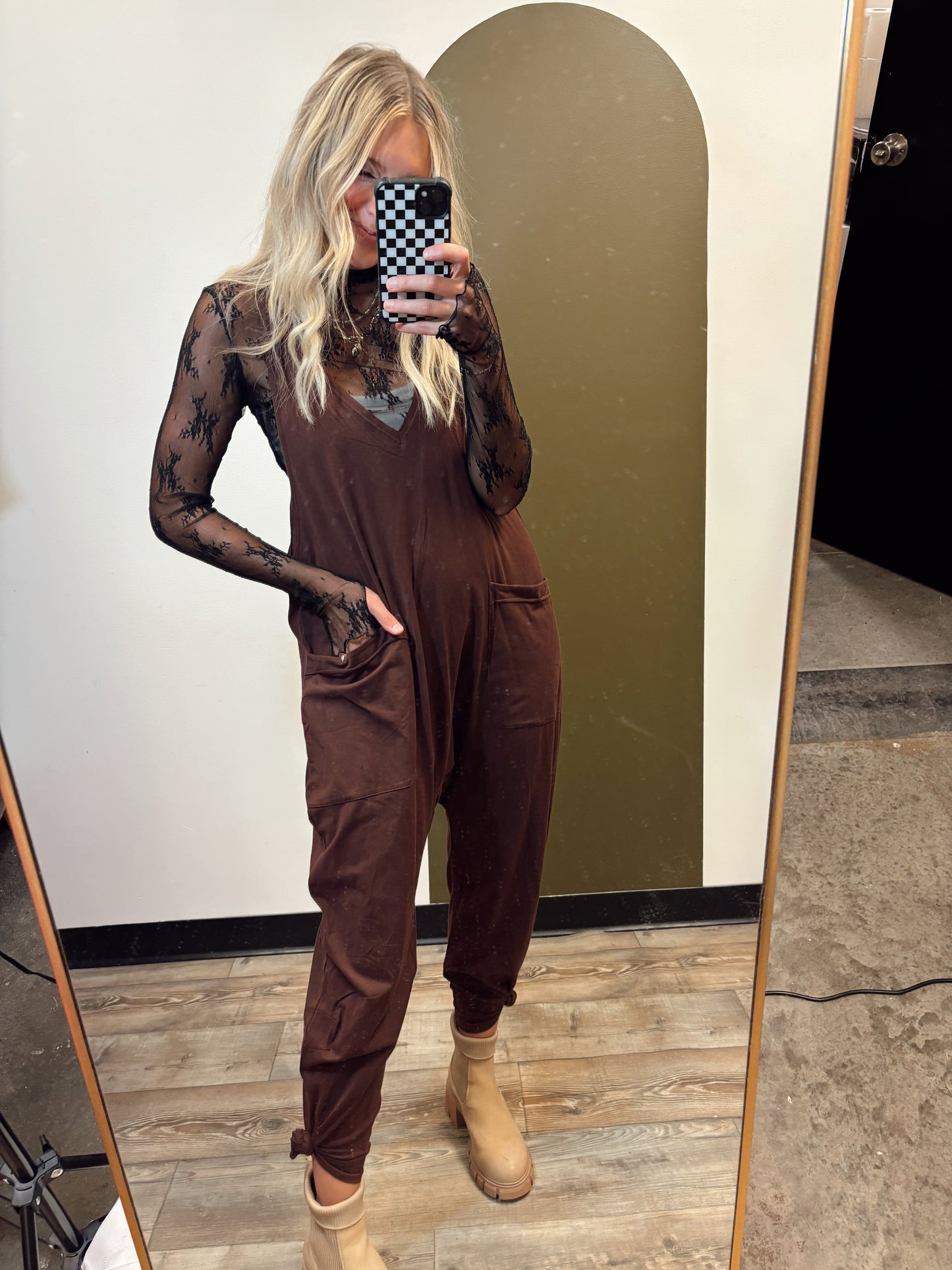 Free Spirit Jumpsuit (Brown)