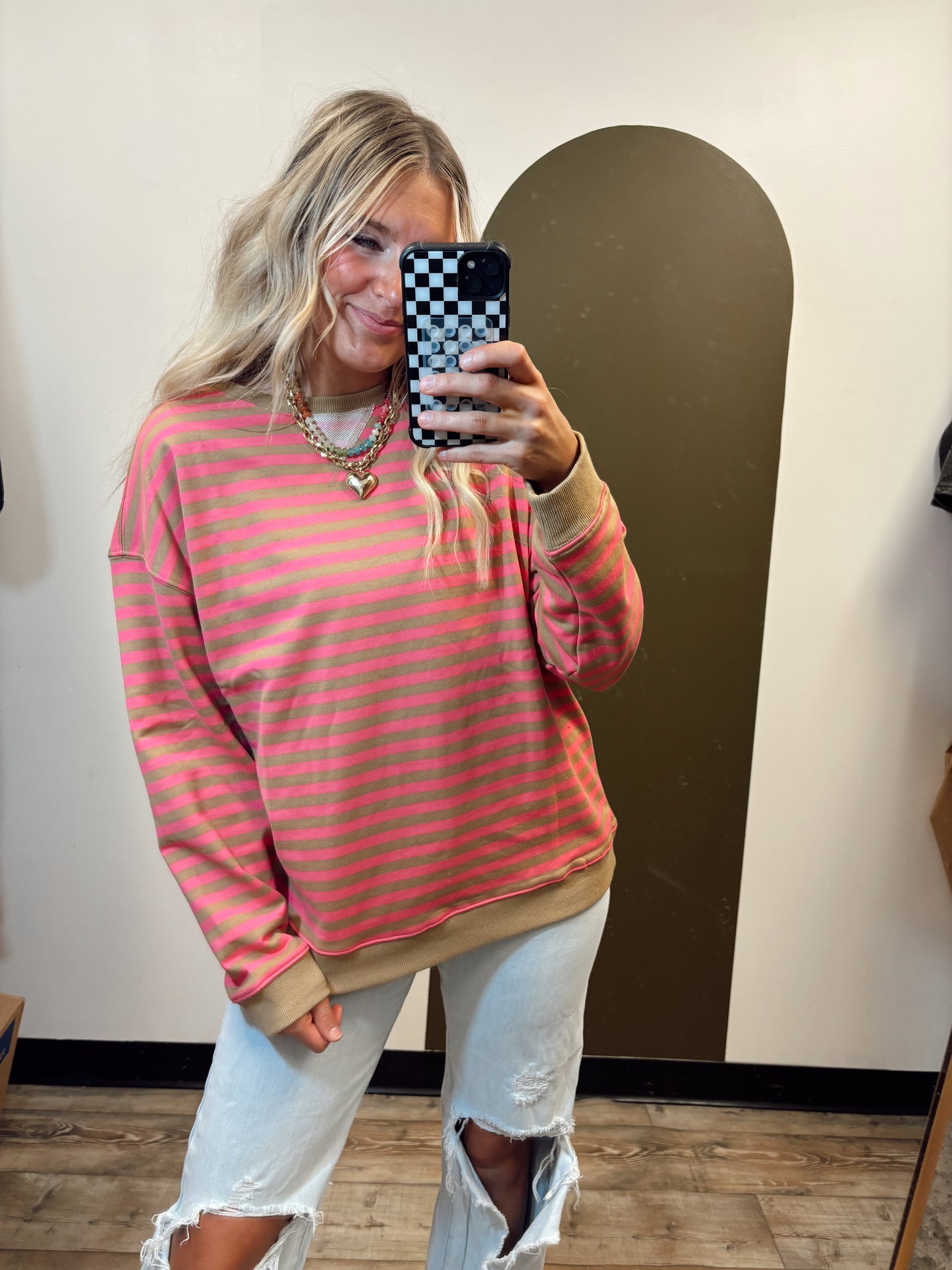 Kate Stripe Crew Neck