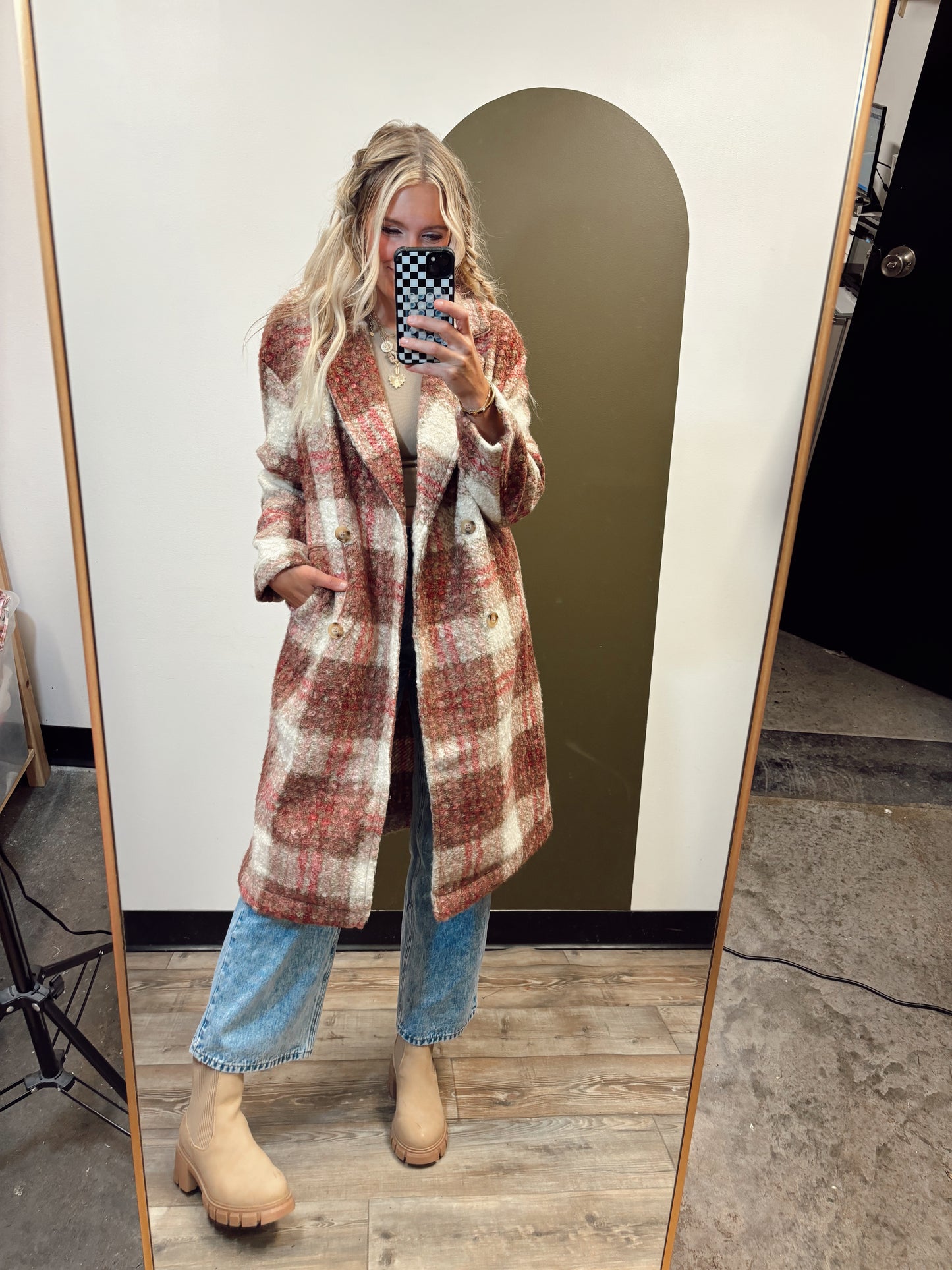 Wendy Long Plaid Jacket