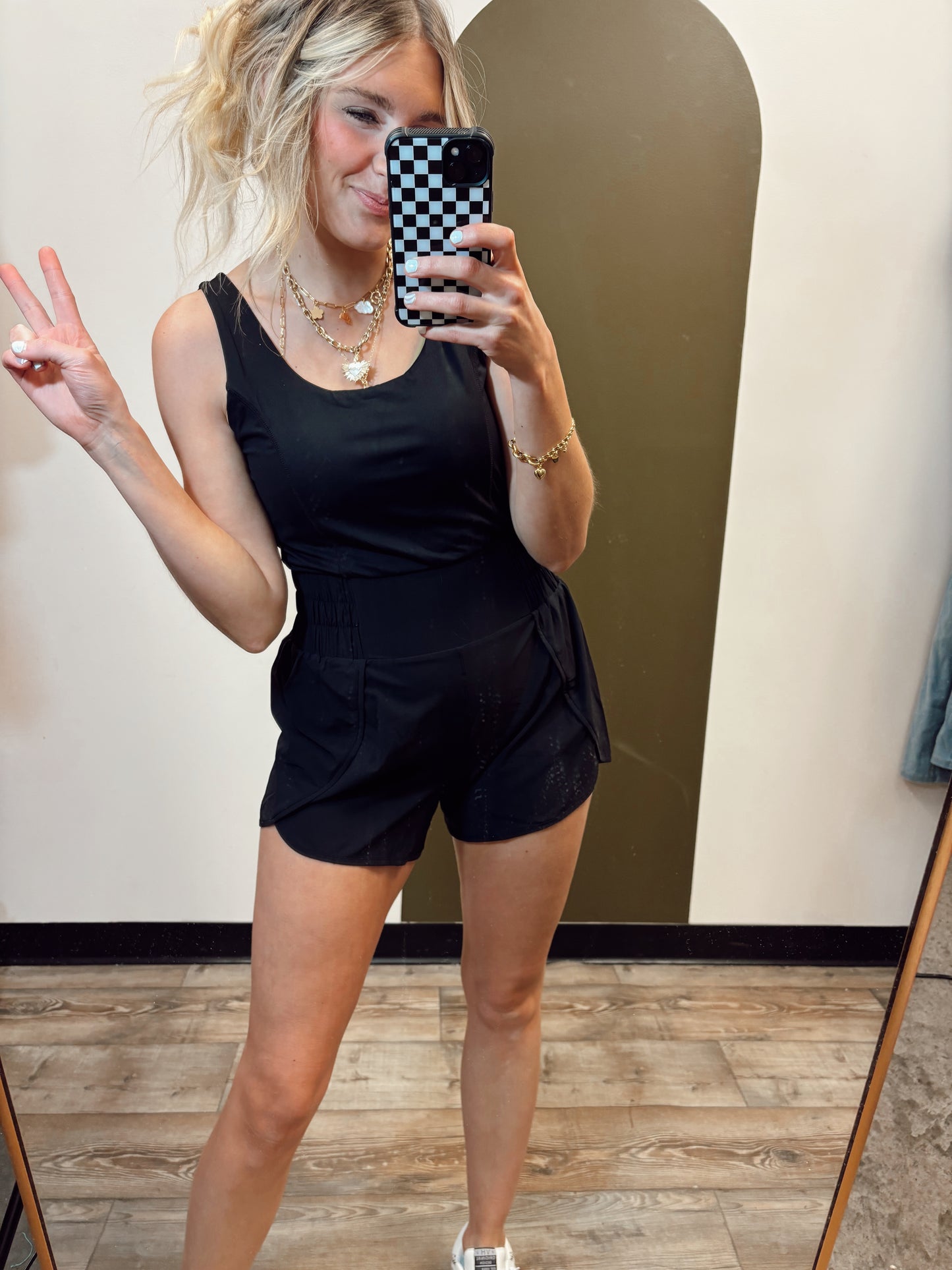 Amberlynn Run Romper (Black)