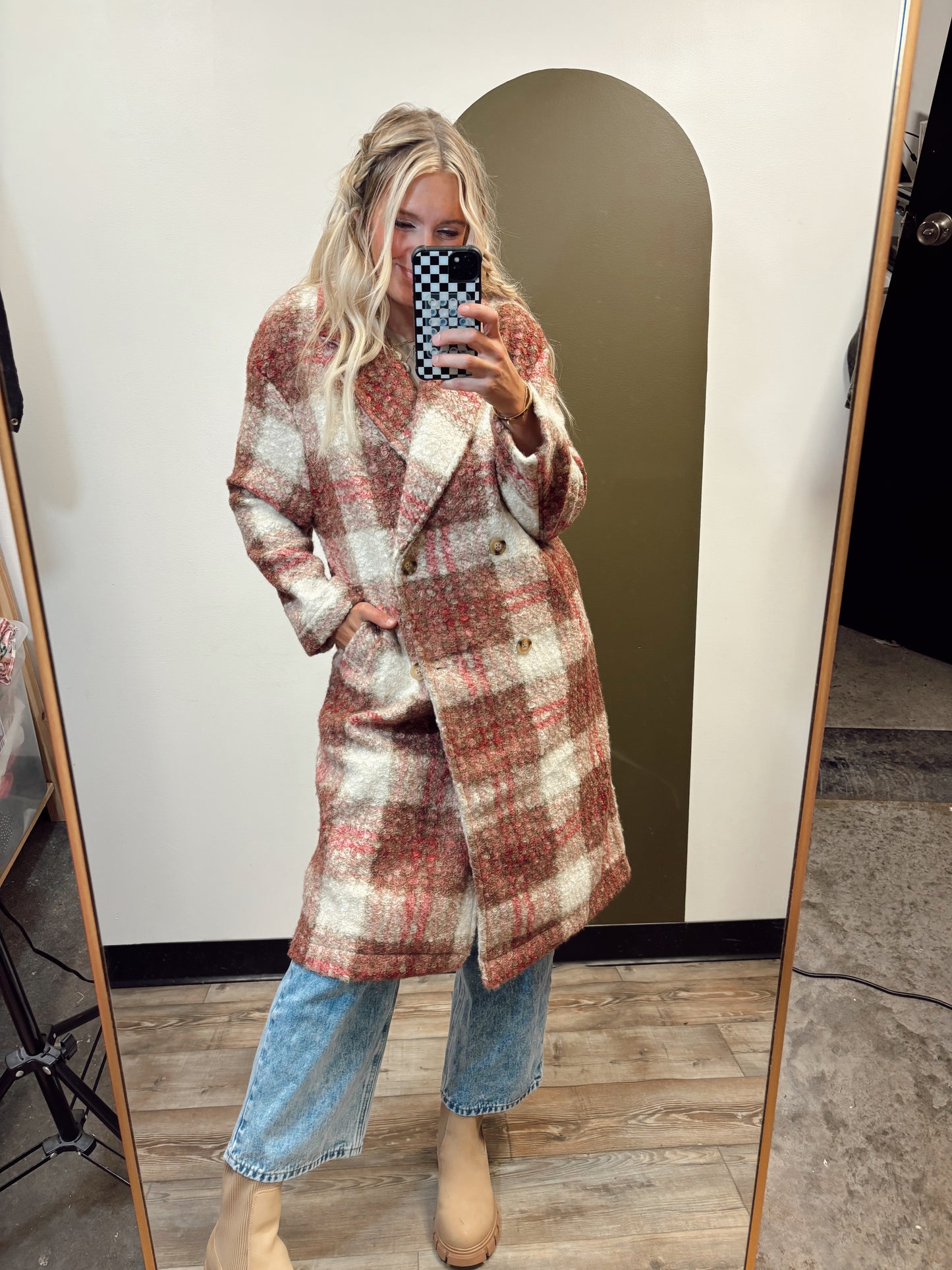 Wendy Long Plaid Jacket