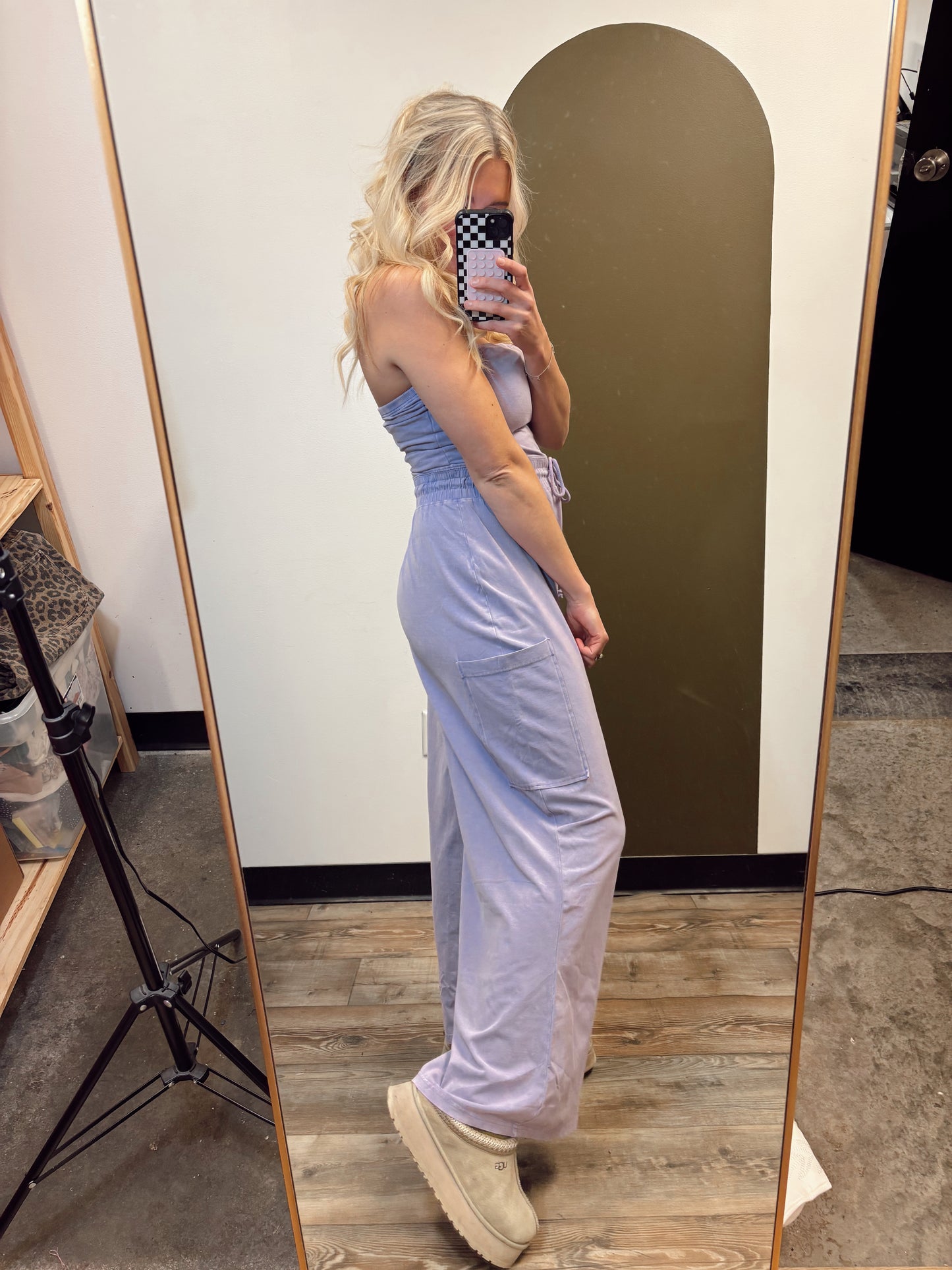 Free To Be Strapless Jumpsuit (Wisteria)